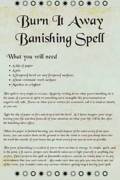 Feeling weighed down by negative energy or a difficult person in your life? Try this powerful #Witchcraft ritual to banish unwanted influences. The Burn It Away Banishing Spell involves a special chant and a jar to contain and release negativity. With this simple yet effective spell, you can cleanse your space and mind, inviting positivity and peace.  #BurnItAwaySpell #NegativeEnergy #PowerfulSpell #Chant #Witchcraft #BanishingSpell #JarSpell #magic #protection Spells For Cleansing, Protection And Banishment Spells, Spell For Releasing Someone, How To Do A Protection Spell, Simple Magic Spells, Cleanse And Protection Spell, Spells Witchcraft Protection, Spells To Banish Negative Energy, Spells To Get Rid Of Negative Energy