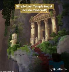 an animated video game with the title simple lost temple must include minecraft