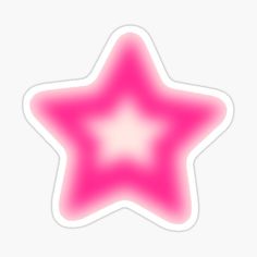 a pink star sticker on a white background