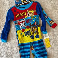 Paw Patrol! Brand New With Tags Pajama Set In 24 Month Size. So Cute! Two Pairs. Blue Character Print Playwear Sets, Blue Character Print Sets For Playwear, Blue Character Print Long Sleeve Sets, Blue Long Sleeve Sets With Character Print, Fun Blue Long Sleeve Sleepwear, Blue Long Sleeve Fun Sleepwear, Blue Character Print Sleepwear For Playtime, Long Sleeve Character Print Playtime Sets, Fun Blue Sets For Sleepover