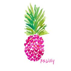 a watercolor drawing of a pineapple with the word fruity written below it