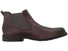 ECCO Kenton Chelsea Boot Men's Pull-on Boots Coffee Formal Ankle Boots With Cushioned Footbed, Formal Cushioned Ankle Boots, Casual High Ankle Boots, Casual Ankle-high Chelsea Boots With Leather Sole, Casual Slip-on Chelsea Boots With Leather Lining, Casual High Ankle Boots With Leather Lining, Casual Chelsea Boots With Round Toe, Casual Ankle Boots With Removable Insole, Casual High Ankle Boots With Removable Insole