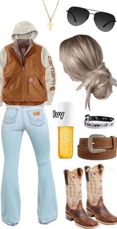 Modern Country Girls Outift inspo Cute Gatlinburg Outfits, Rodeo Jeans Outfit, Jean Outfit With Boots, Christmas List Ideas Country Girl, Fits Ideas For School, Teen Cowgirl Outfits, 78 Degree Weather Outfit Fall, Country Girl Gift Ideas, Cute Outfits With Boots Country