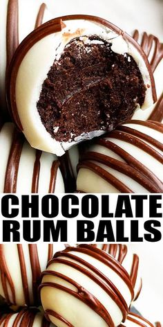 CHOCOLATE RUM BALLS RECIPE- Easy no bake chocolate balls, homemade with simple ingredients. These truffles are full of Oreos, dark rum and covered in melted white chocolate. This is truly a classic, old fashioned Christmas candy! From CakeWhiz.com Rum Balls No Bake, Chocolate Rum Balls, Rum Balls Recipe, Chocolate Balls Recipe, Old Fashioned Christmas Candy, Boozy Baking, Boozy Treats, Cake Ball Recipes, Melted White Chocolate