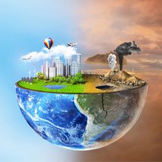 an image of the earth with different types of things in it stock photo - 5479