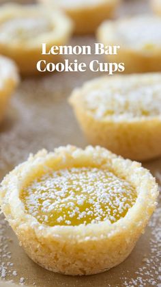 lemon bar cookie cups made with sugar cookie mix