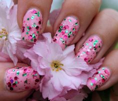 Cherry Blossom Hand made custom nail polish（Etsy のGlimmerbyEricaより） https://www.etsy.com/jp/listing/121819335/cherry-blossom-hand-made-custom-nail Sparkly Spring Nails, Spring Nail Art Designs, Nail Whitening, Bright Pink Nails, Cherry Trees, Pink Polish, Spring Nail Colors, Rose Gold Nails, Spring Is In The Air