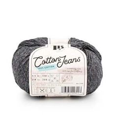 cotton jeans yarn in dark grey