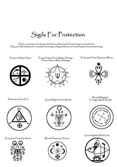 the symbols for protection are shown in black and white