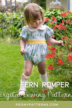 Fern Romper is a gorgeous design made for stretch knit fabrics. It includes options for a waistband, collar and sash. It includes a short and long sleeve options and snaps for easy nappy/diaper changes.Sized Newborn-4 years. Peony Patterns. Digital PDF downloadable sewing pattern. Print at home and sew today! Projector files included. Beginner friendly tutorial with fully photographed steps. Join our Facebook group for more inspo and advice! Short Twist, Knit Fabrics, Pdf Patterns, Romper Dress, Handmade Business