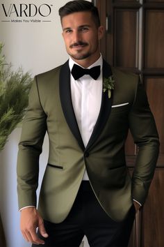 >>ORIGINAL ARTWORK AND CONTENT, PLEASE DO NOT COPY<< Men Suits, Suits For Man, Premium Men's Khaki Green Tuxedo - Modern Classic Style for Special Occasions, Formal Attire, Formal Fashion Slim Fit Suit, Formal piece Wedding Suit, Double Breasted, Formal Fashion Slim Fit Suit. Elevate your style with our premium Men's Khaki Green Tuxedo, a contemporary classic tailored to perfection. Crafted with impeccable attention to detail, this tuxedo is designed to make you stand out on any special occasion. Whether you're attending a wedding, gala, or a sophisticated soirée, this tuxedo will ensure you're the epitome of elegance. 🌟 Key Features 🌟 ✨ High-Quality Fabric: Our tuxedo is made from a luxurious, breathable fabric that's both comfortable and stylish. ✨ Modern Fit: The modern cut provides a Tuxedo For Men Wedding Reception, Suit Ideas For Men Wedding, Mens Groom Suit Wedding, Suit Design For Man, Black Wedding Tuxedo For Groom, Brown Suit Sage Green Tie, Fall Groom Tuxedo, Luxury Tuxedo, 2 Piece Suit