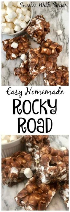 easy homemade rocky road recipe with white chocolate and marshmallows