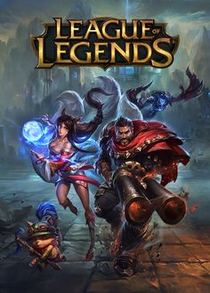 the cover for league of legend's, featuring two female characters and one male character