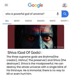 an image of the face of god in google