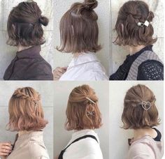 #Hairstyling #HairFashion #HairstyleDesigns #HairJourney #HairstyleMagic #TopHaircuts #HairLooks Updo Bridesmaid, Hair Style Korea, Hair Inspiration Short, Hair Arrange, Hairstyles Updo, Hairdos For Short Hair, Peinados Fáciles Para Cabello Corto, Shot Hair Styles, Short Hair Tutorial