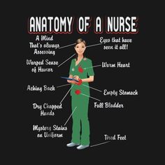 the anatomy of a nurse in green scrubs