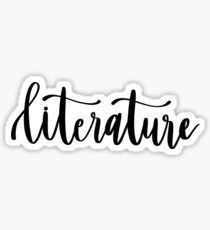 the word literature written in cursive writing on a white background with black ink