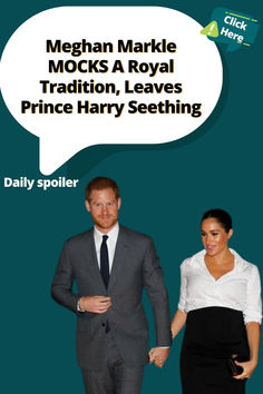 Meghan Markle MOCKS A Royal Tradition, Leaves Prince Harry Seething