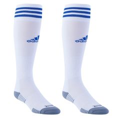 {Nwt} Adidas Copa Zone Cushion Iv Soccer Socks Large (Shoe Size: Men's 9-13 | Women's 10-12) White/Cobalt Blue Adidas Logo & Stripes (Cobalt Blue) Arch & Ankle Compression For Added Stability Lightweight Construction For A Close & Comfortable Fit Targeted Cushioning On Heel & Toe For Shock Absorption Aeroready Drying Technology Climalite Moisture Wicking Yarns Ensure Legs & Feet Stay Cool & Dry Over The Calf Made In Costa Rica 98% Recycled Nylon, 2% Lycra Elastane 5147295d Unisex Tags: Nwt, New Sporty Blue Knee-high Socks, Sporty Knee-high Blue Socks, Adidas Breathable White Socks, Adidas White Breathable Socks, White Breathable Adidas Socks, Goal Keeper, Soccer Socks, Sports Performance, Adidas White