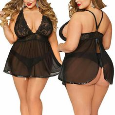 Lingerie Outfit, Lingerie Plus, Lingerie Plus Size, Hot Lingerie, Lace Nightgown, Lace Babydoll, Babydoll Lingerie, Black Lingerie, Plus Size Lingerie