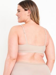 scoop neck adjustable straps fitted light support for a-c cups hits above ribcage xs = 34a, 32b cup sizes s = 32c, 34b, 36a cup sizes m = 34c, 34d, 36B, 36c, 38b cup sizes l = 34d, 34dd, 36c, 36d, 38b, 40b cup sizes xl = 38dd, 40d, 40dd cup sizes xxl = 42d, 42dd cup sizes models are approx.  5'9" and wear sizes s (4), l (12), and xl (18)machine wash according to the care instruction label Cup Sizes, Rib Cage, Toddler Boys, Bralette, Old Navy, Scoop Neck, Adjustable Straps, Models, Navy