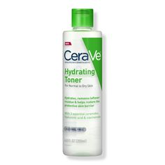 CeraVe Alcohol-Free Hydrating Toner for Sensitive Dry Skin | Ulta Beauty Best Drugstore Toner, Best Toner For Acne, Toner For Sensitive Skin, Cerave Skincare, Sensitive Acne Prone Skin, Acne Toner, Best Toner, Alcohol Free Toner, Hydrating Toner