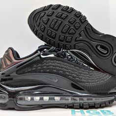 Nike Air Max Deluxe Fit: Men's Color: Black / Drak Grey Style: Av2589-001 Msrp: $200.00 We Carry Hundreds Of Brand New Authentic Nike And Jordan Items At Great Prices. All Orders Ship Next Business Day Guaranteed To Be 100% Authentic Brand New With Original Box All Shoes Shipped Double Boxed Please Message Us With Any Questions 12000+ Orders With 100% Feedback On All Platforms Black Leather Running Shoes With Air Cushioning, Black Leather Running Shoes With Cushioned Footbed, Black Low-top Running Shoes With Studded Rubber Outsoles, Black Leather Running Shoes Fade-resistant, Black Leather Fade-resistant Running Shoes, Black Fade-resistant Synthetic Nike Air Max, Running Training, Grey Fashion, Black Nikes