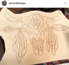 Tooled Leather Tattoo Design Western, Leather Tattoo Design, Tooled Leather Tattoo Sleeve, Tooled Leather Tattoo, Cowgirl Tattoos, Custom Leather Work, Leather Working Projects, Native Tattoos, Mens Shoulder Tattoo