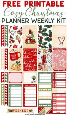 the free printable christmas planner weekly kit