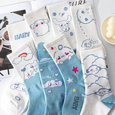 Cute Cinna Socks Set These cute Cinna socks are the perfect addition to any wardrobe. With their adorable design, they will add a touch of cuteness to any outfit. Made with comfortable fabric, these socks are both stylish and comfortable. Get yourself a set today and elevate your sock game! Playful Blue Cotton Socks, Playful White Cotton Socks, Cute Super Soft Socks For Gift, Soft Casual Socks For Gift, Casual Soft Socks Gift Set, Playful Soft White Socks, Casual Soft Socks For Gifts, Cute Cotton Socks, Cute Soft White Socks