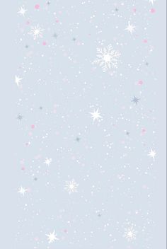 a blue background with snowflakes and stars