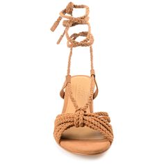 Keep your look light but elevated with this braided strappy heel.  • Open Toe  • Wrap-Around Tie  • 4 mm Tru Comfort Foam™ Footbed  • 2 1/2- in Block Heel  • Genuine Leather Uppers    All measurements are approximate and were taken using a size 6. Please note measurements may vary slightly by size. Spring High Heels With Braided Straps, Spring Sandals With Braided Trim And Adjustable Fit, Spring Braided Heels With Round Toe, Adjustable Strappy Heels For Vacation, Spring Braided Heels, Spring Braided Straps Block Heel Shoes, Spring Block Heels With Braided Straps, Casual High Heel Sandals With Braided Straps, Adjustable Heels With Woven Sole For Spring