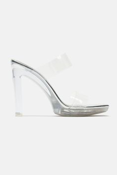 Available In Silver. Heeled Sandals PVC Strap Metallic Square Toe Blade Heel Ultra High Heel Imported | Level You Up Heeled Sandals in Silver size 8 by Fashion Nova Fashion Nova Shoes, Heeled Sandals, Shoes Fashion, Silver Fashion, High Heel, Fashion Nova, Sandals Heels, Shoes Heels, High Heels