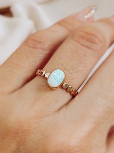 Opal Ring Simple, Stacking Rings Silver, Oval Opal Ring, Opal Meaning, Opal Statement Ring, Gemstone Stacking Ring, Dot Ring, Silver Opal Ring, Opal Ring Gold