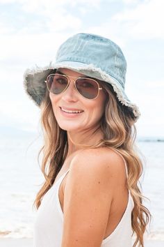 Head out in style with our denim bucket hats! Featuring a frayed edge and washed design, these are guaranteed to keep you ahead of the trend! Trending Bucket Hat style Washed Denim Frayed Edges Internal Wire Brim for Perfect Styling One Size Fits Teen-Adult Bucket Hat Style, Denim Bucket Hat, Denim Hat, Hat Style, Stylish Hats, Beach Hat, Bucket Hats, Washed Denim, Trendy Accessories