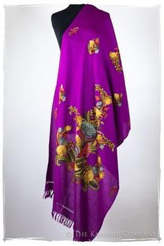 50% Winter SALE + FREE Shipping — Seasons by The Kashmir Company Tulips Lavender, Kashmiri Suits, Sunflowers Roses, Hand Dyed Shawl, Purple Poppy, Green Backdrops, Suits Design, Embroidery Suits Design, Dinner With Friends