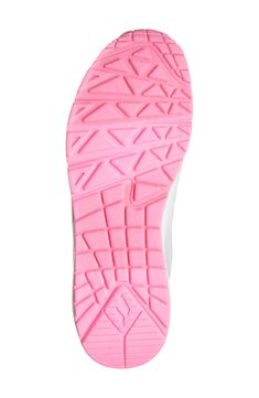 Give your kid sporty style with this mesh and faux-leather sneaker featuring memory foam cushioning and a grippy sole. Lace-up style Air-Cooled Memory Foam® insole Skech-Air® visible airbag midsole Synthetic and textile upper/textile lining/synthetic sole Imported Sporty Pink Slip-resistant Running Shoes, Pink Slip-resistant Running Shoes, Pink Slip-resistant Training Sneakers, Sporty Pink Sneakers With Ventilation, Pink Slip-resistant Low-top Sneakers, Skechers Kids, Sporty Style, Up Styles, Leather Sneakers