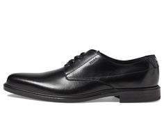 The HUGO Derby Shoe is the perfect pair for your formal ocassions. Built with leather upper and a leather lining for comfort, these oxfords come with an almond toe design and a short stacked heel which elevates the entire look. These shoes also come with a lace-up closure for a secure fit. Pair them with your favorite apparel and style your dapper look..Rubber outsole..Imported..Product measurements were taken using size EU 43 (US Men's 10), width D - Medium. Please note that measurements may vary by size..Measurements: Heel Height: 1 in Platform Height: 1 in Modern Oxford Lace-up Shoes For Formal Occasions, Formal Oxford Lace-up Shoes With Plain Toe, Classic Lace-up Shoes With Removable Insole For Office, Classic Pointed Toe Lace-up Shoes For Business Casual, Formal Lace-up Shoes With Removable Insole, Oxford Dress Shoes With Removable Insole For Business, Oxford Dress Shoes For Work, Office Oxfords With Removable Insole And Plain Toe, Office Oxfords With Removable Insole