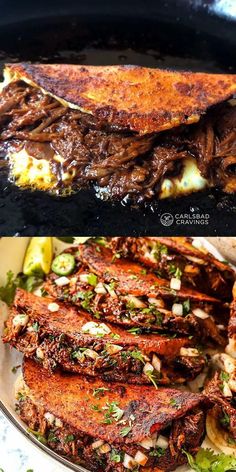 two pictures of steaks and vegetables on a plate, one is cooked and the other has been grilled