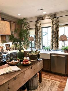 the kitchen is clean and ready to be used as a dining room or living room