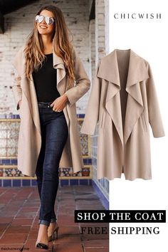 Free Shipping & Easy Return. Up to 30% Off. Free Myself Open Front Wool-Blend Coat @thecharmingolive. #coats #cardigan #woolcoat#cozyoutfit #outfit #womenfashion #clothing #warm #soft #opencoat Stylist Clothes, Casual Work Outfits, Work Outfits Women, Junior Outfits, Professional Outfits, Business Casual Outfits, Looks Style, Fall Winter Outfits, Work Fashion