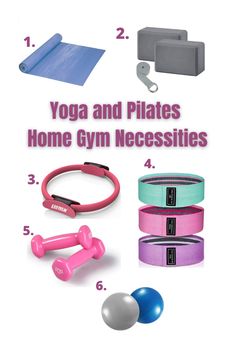 yoga and pilates home gym necessities for the whole body, including an exercise belt