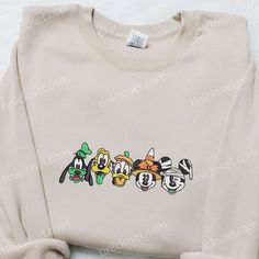 Mickey And Friends Halloween Embroidered Hoodie, Disney Halloween Embroidered Sweatshirt, Best Gifts for Halloween Lovers Disney Long Sleeve Sweatshirt With Character Print, Disney Character Print Long Sleeve Sweatshirt, Disney Cartoon Print Sweatshirt For Fan Events, Mickey Mouse Long Sleeve Sweatshirt For Fall, White Disney Sweatshirt For Fall, Disney Long Sleeve Sweatshirt For Fan Events, Disney Long Sleeve Sweatshirt For Streetwear, White Disney Character Print Sweatshirt For Fan Events, Themed Long Sleeve Sweatshirt With Character Print