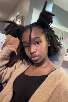 Locs Space Buns, Instant Locs, Thick Dreads, Dreadlocks Hairstyles, Natural Dreads, Cute Dreads, Queen Hair, 4c Hairstyles