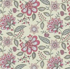 an image of a flower pattern on a wallpaper background in pink and grey colors