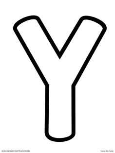 the letter y in black and white with an arrow pointing up to it's left side