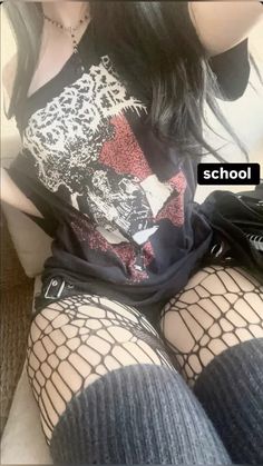 #goth #metalhead #school #gothgirl Layered Tights And Fishnets, Uwu Outfit, Shorts And Fishnets Outfits, Goth Metalhead, Alt Fashion, Fashion Inspiration Design, Gothic Outfits, Alternative Outfits