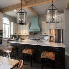 a kitchen filled with lots of counter top space