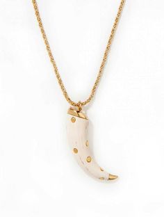 A signature collection Aurelie Bidermann gold studded horn necklace. Hinge-and-pin closure. 18K gold-platedMade in France MeasurementsChain Length: 29.53in / 75cmHorn Length: 2.75in / 7cm Aurelie Bidermann, Horn Necklace, A Signature, Signature Collection, Gold Studs, Horn, 18k Gold, Gold Necklace, Moon