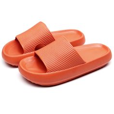 PRICES MAY VARY. 【Super Soft & Lightweight】Latest Technology-Super Soft Home Slippers use ultra rebound soles to make you feel like you are stepping on the cloud, giving you a sense of cloud feet, And Lightweight material is more comfortable than rubber slippers / sandals. 【Thick Sole Design】Different from other plastic home slippers, this pair of massage slippers use about 1.6 inch - 4cm thick sole, which makes you taller and more wear-resistan. 【Double Anti-Slip】The interior of cloud Slippers Feather Slippers, Pillow Slides, Rubber Slippers, Slide Slippers, Rubber Sandals, Summer Slippers, Walking On Clouds, Platform Slippers, Casual Slippers